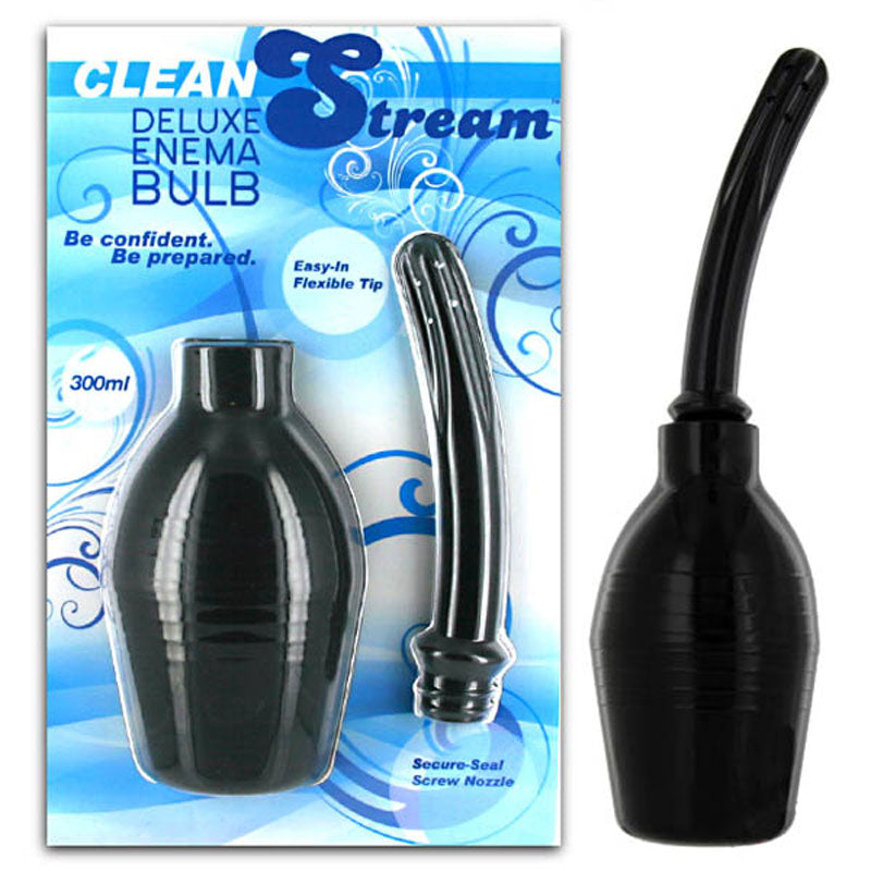 XR Brands Cleanstream Deluxe Enema Bulb Douche Black