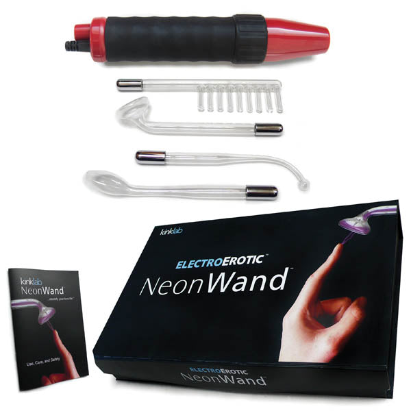 Stockroom KinkLab Neon Wand Electrosex Kit E Stim Kit 5 Piece Set Stockroom