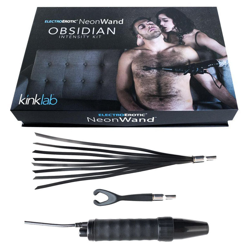 Stockroom KinkLab Obsidian Neon Wand Intensity Kit E Stim Kit 3 Piece Set Stockroom Main image