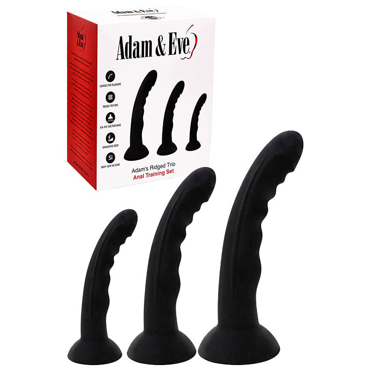 Adam & Eve ADAMS RIDGED TRIO Anal Training Kit Set Of 3 Sizes