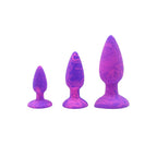 Adam & Eve COLOUR SWIRL Anal Plug Set Set Of 3 Sizes Purple / Pink Adam & Eve
