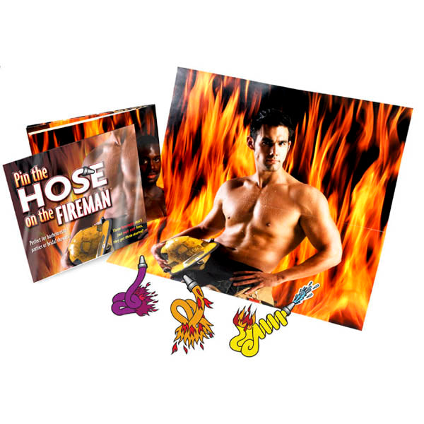 Little Genie Pin The Hose On The Fireman Hens Party Game Little Genie Main image