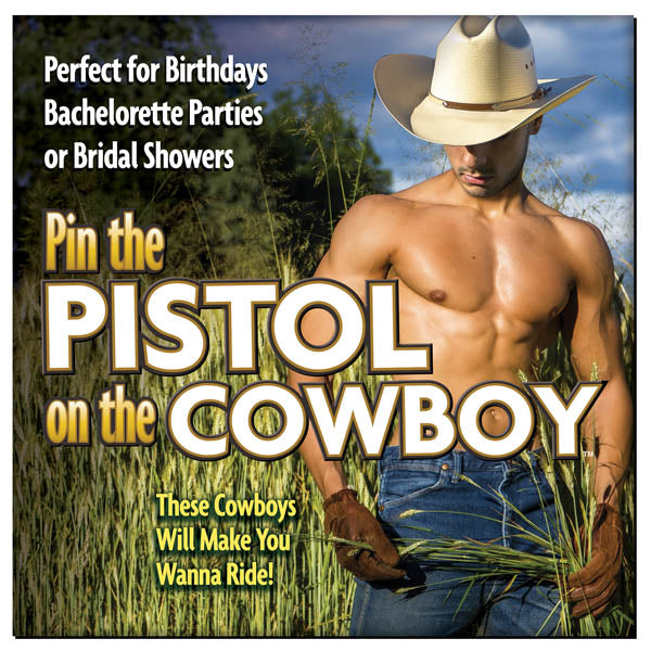 Little Genie Pin The Pistol On The Cowboy Hens Party Game Little Genie Main image