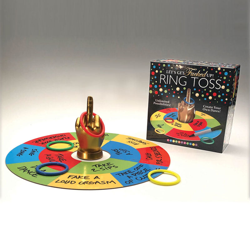 Little Genie Lets Get Fucked Up Ring Toss Adult Party Game Little Genie Main image