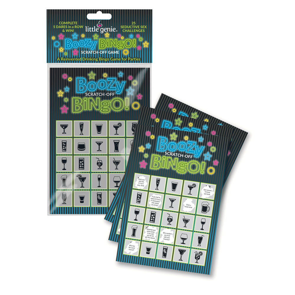 Little Genie Boozy Bingo Drinking Scratcher Card Little Genie Main image