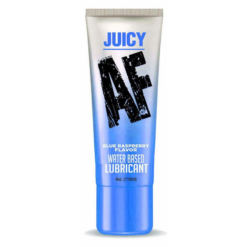 Little Genie Juicy AF Blue Raspberry Flavoured Water Based Lubricant 120ml Tube Little Genie