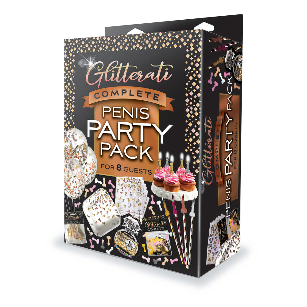 Little Genie Glitterati Complete Penis Party Pack Party Set For 8 People Little Genie