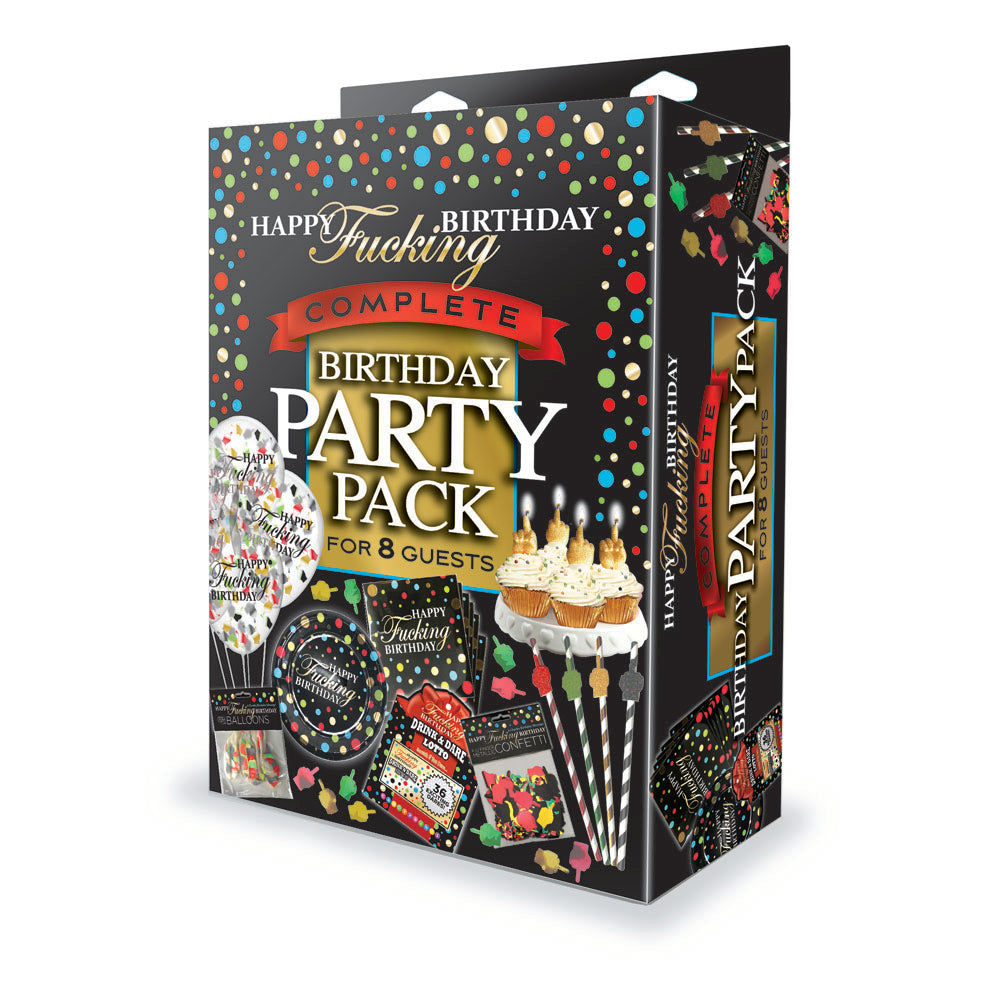 Little Genie Happy F**king Birthday Complete Party Pack Party Set For 8 People Little Genie Main image
