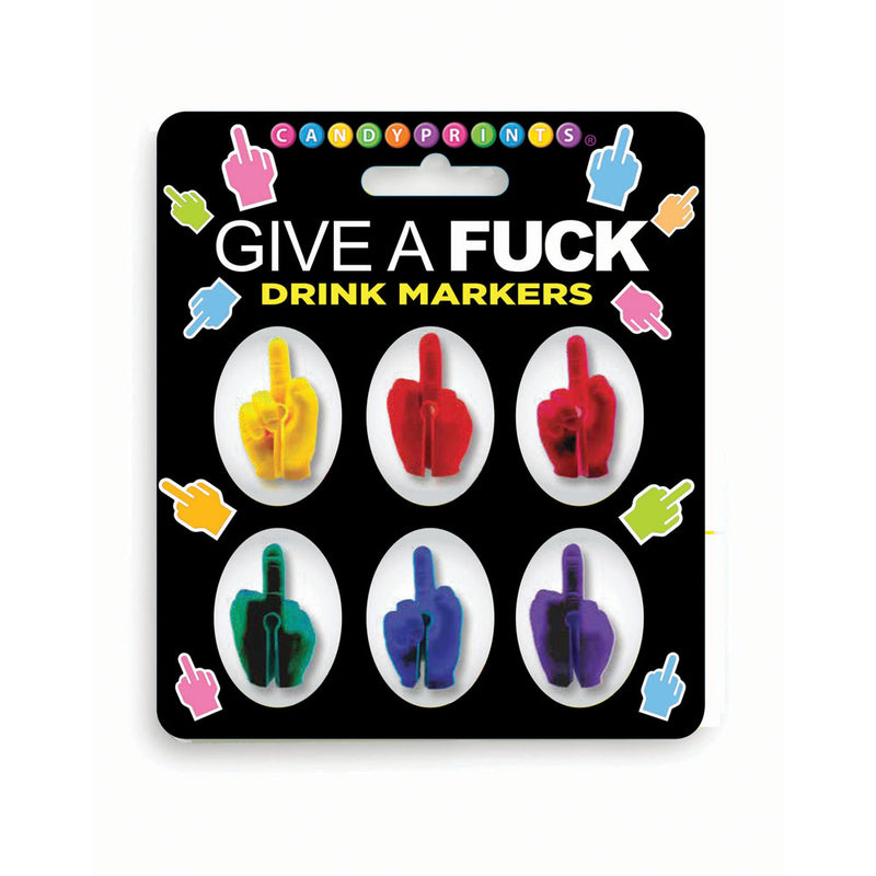 Little Genie Give A Fuck Novelty Drink Markers Set of 6