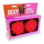 Little Genie Sexy AF Nipple Couture Marabou Reuseable Nipple Pasties Little Genie