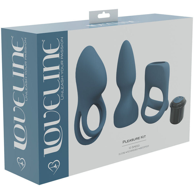 Shots Toys LOVELINE Pleasure Kit USB Rechargeable Male Kit 3 Piece Set