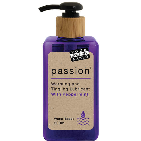 Four Seasons Passion Warming & Tingling Water Based Lubricant With Peppermint Oil 200ml