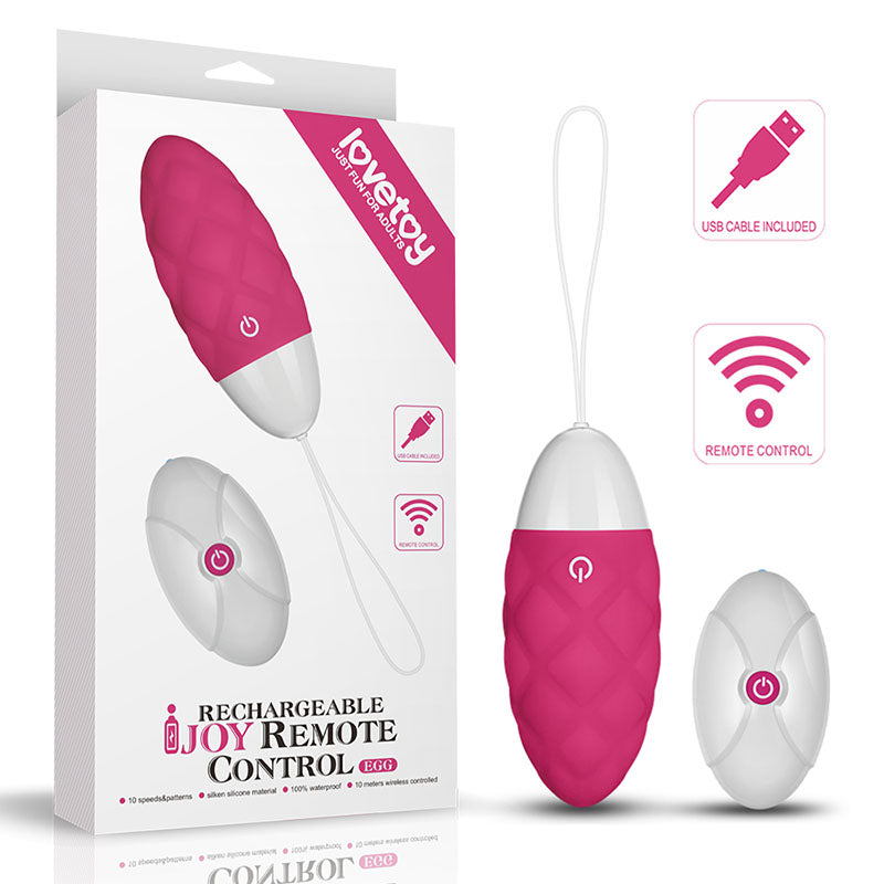 Lovetoy IJOY USB Rechargeable Egg Vibrator With Remote Pink Lovetoy Main image
