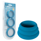 Shots Toys LEVELZ Wide O Silicone Cock Ring Set Of 3 Sizes L / XL / 2XL Teal Shots Toys