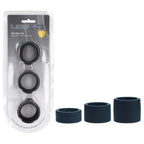 Shots Toys LEVELZ Liquid Silicone Ball Strap Set Of 3 Sizes Black Shots Toys