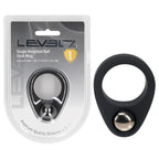Shots Toys LEVELZ Single Weighted Ball Cock Ring Black Shots Toys