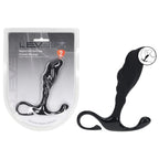 Shots Toys LEVELZ Rippled With Hard Loop Prostate Massager Medium Black Shots Toys