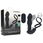 Shots Toys LEVELZ Remote Controlled Prostate Stimulator With Cock Ring Black Shots Toys