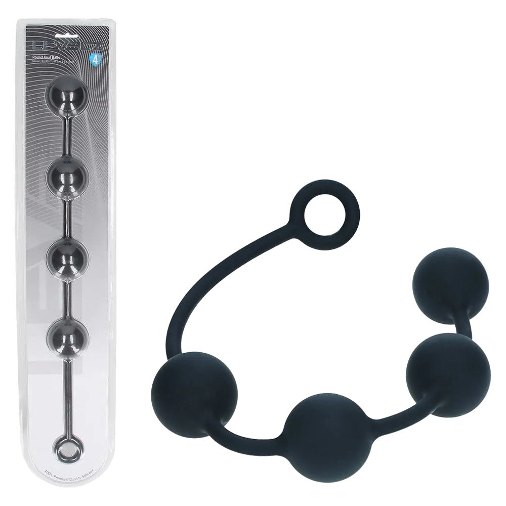 Shots Toys LEVELZ Round Anal Balls Beads Black Shots Toys