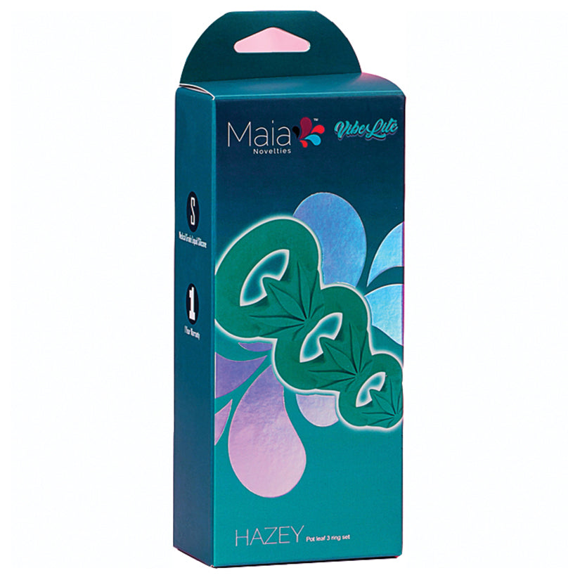 Maia Toys Hazey Pot Leaf Silicone Cock Ring Set Of 3 Secondary image