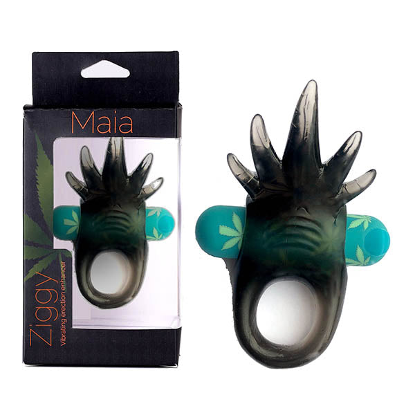 Maia Ziggy USB Rechargeable Vibrating Cock Ring Hemp Green