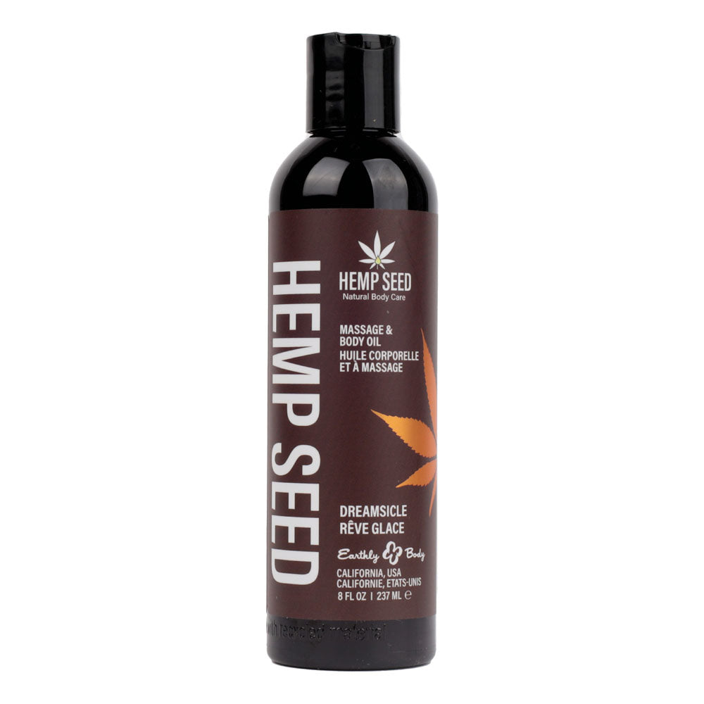 Earthly Body Hemp Seed Scented Massage & Body Oil 237ml Bottle Earthly Body
