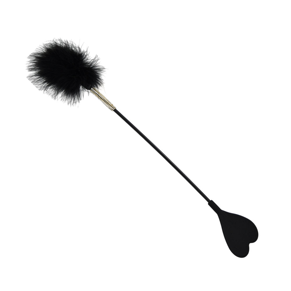 Bound to Please Silicone Heart Shaped Crop With Feather Tickler Bound to Please