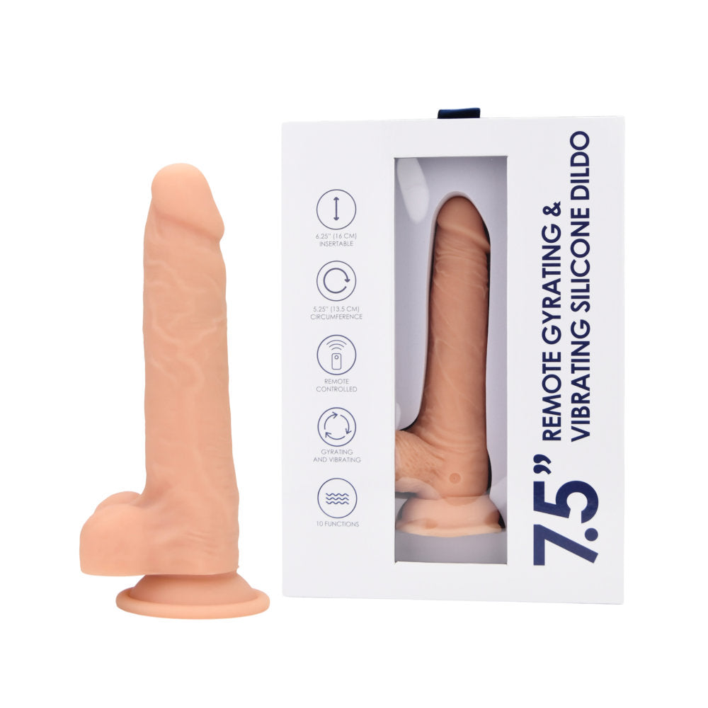 Loving Joy 7.5 Inch Remote Gyrating & Vibrating Silicone Dildo Loving Joy