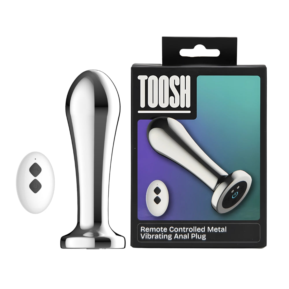 Toosh Remote Controlled Metal Vibrating Anal Plug Toosh
