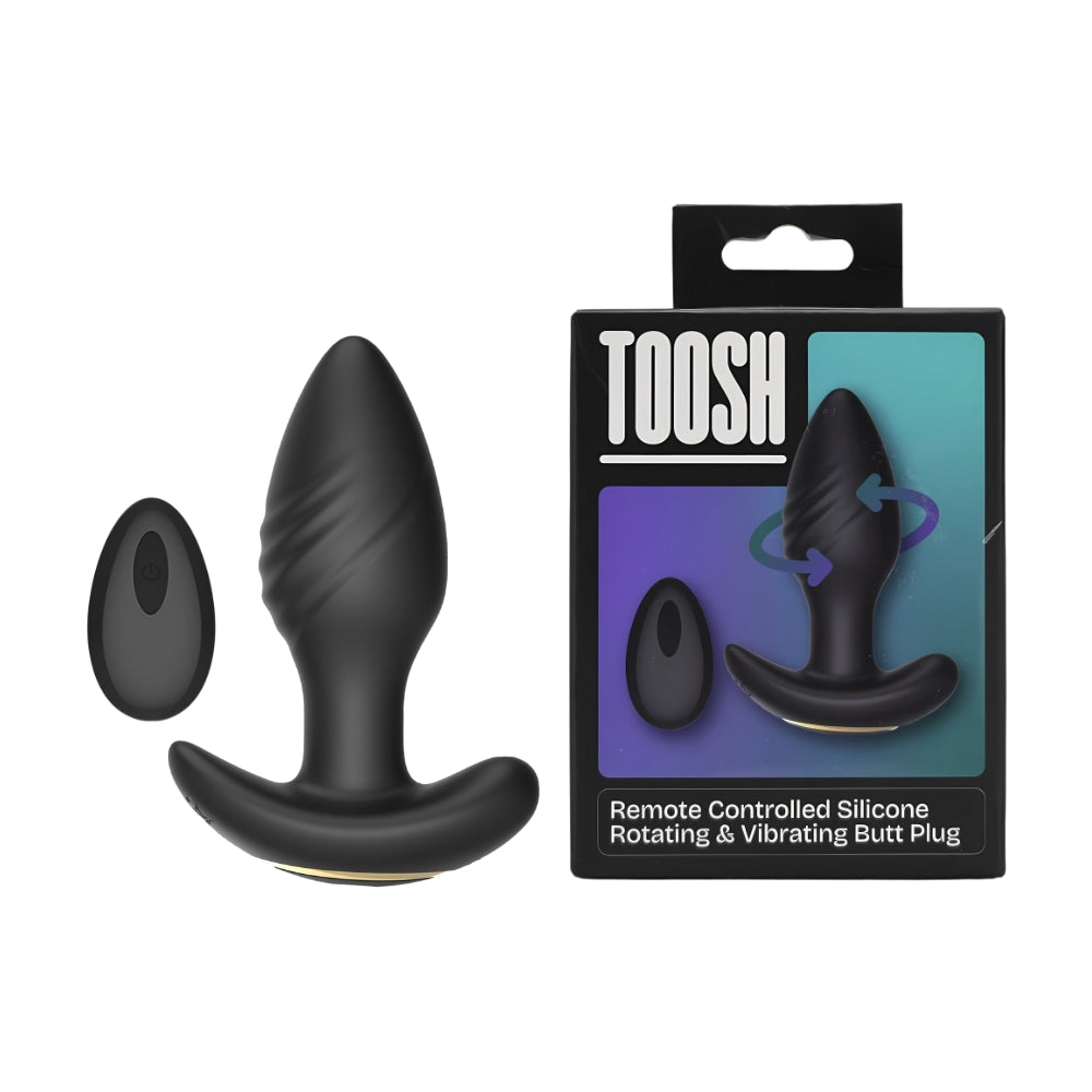 TooshToosh Remote Controlled Silicone Rotating & Vibrating Butt Plug Toosh