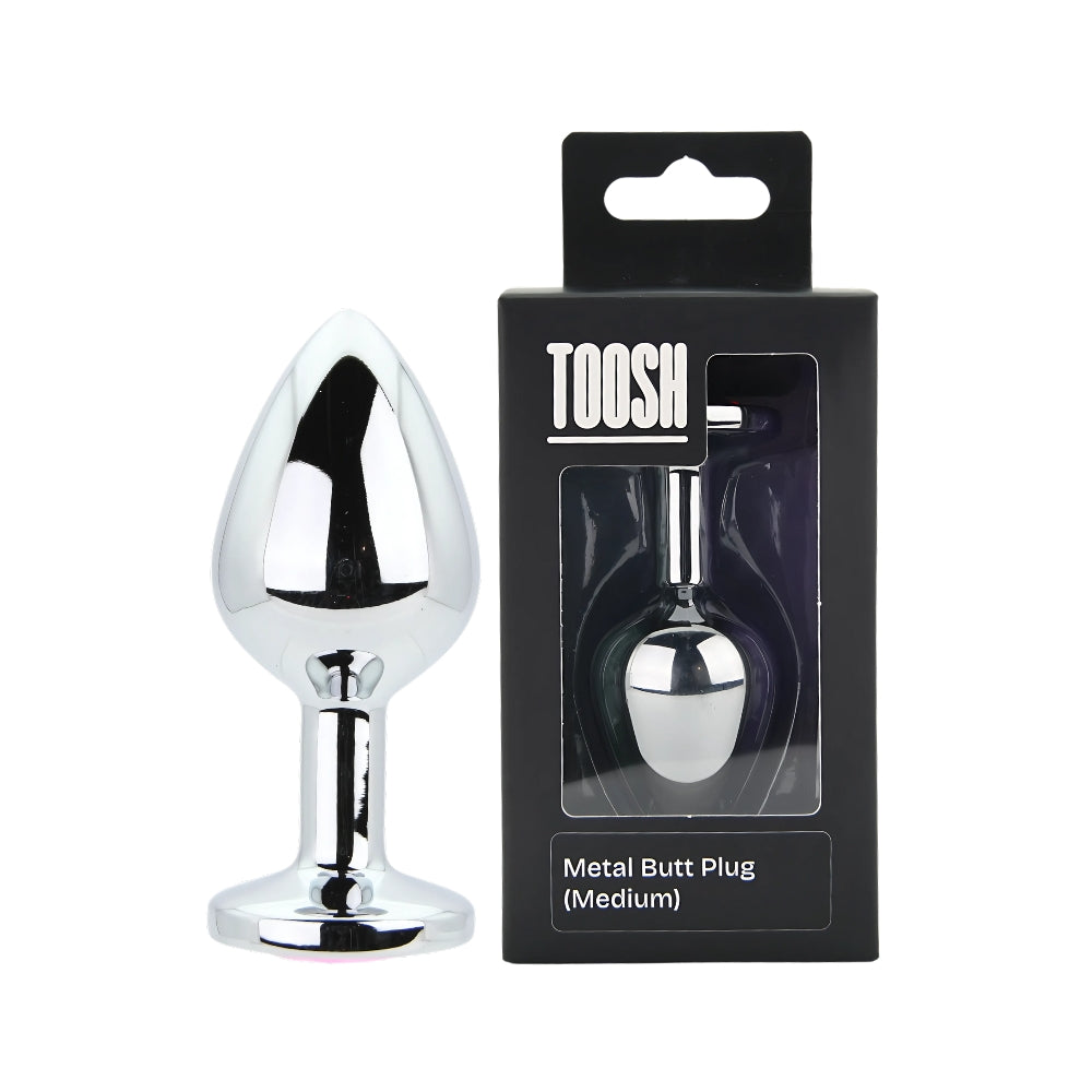 Toosh Silver Metal Butt Plug Medium Toosh