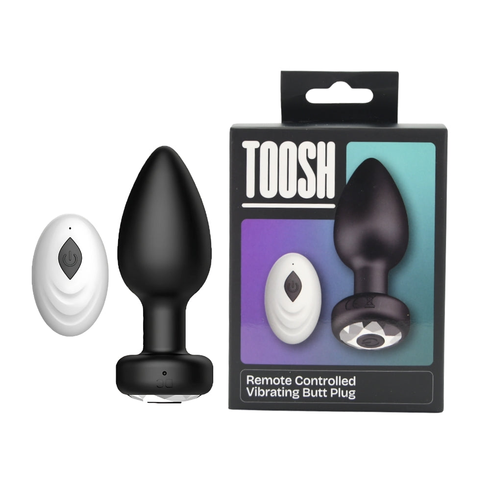 Toosh Remote Controlled Silicone Vibrating Butt Plug Toosh