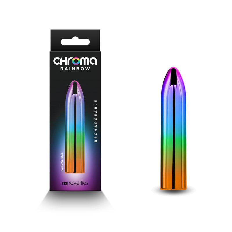 NS Novelties Chroma Metallic Rainbow USB Rechargeable Mini Vibrator 9cm