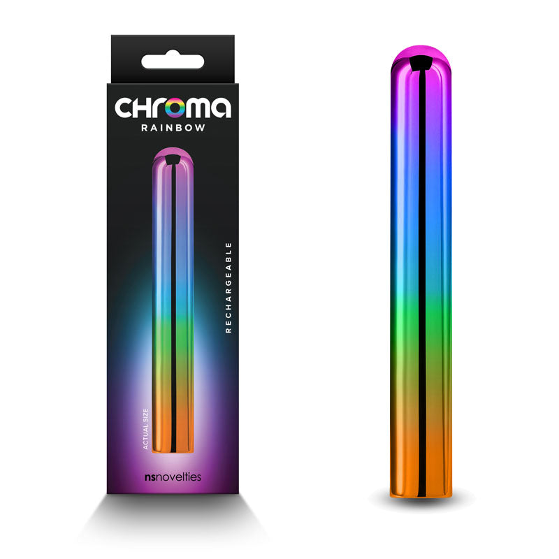 Chroma Metallic Rainbow USB Rechargeable Vibrator 13.8cm
