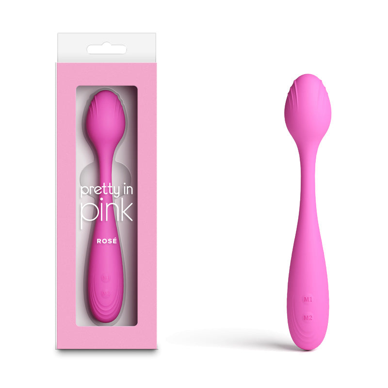 NS Novelties Pretty in Pink Rose USB Rechargeable Vibrator 19.4cm Pink NS Novelties