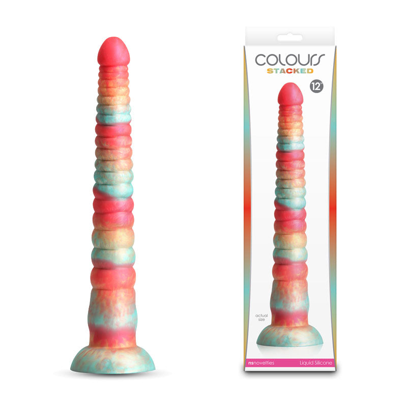 NS Novelties Colours Stacked Fantasy Dildo 12 Inch