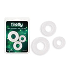 NS Novelties Firefly Bubble Rings Glow in Dark Cock Rings Set of 3 Sizes White NS Novelties