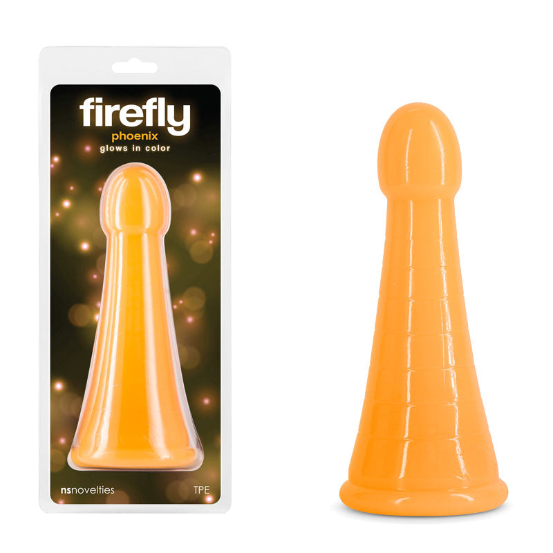 NS Novelties Firefly Phoenix Glow In Dark Dildo 19.2cm Orange