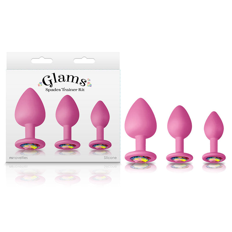 NS Novelties Glams Spades Trainer Kit With Gems Set Of 3 Sizes NS Novelties Main image