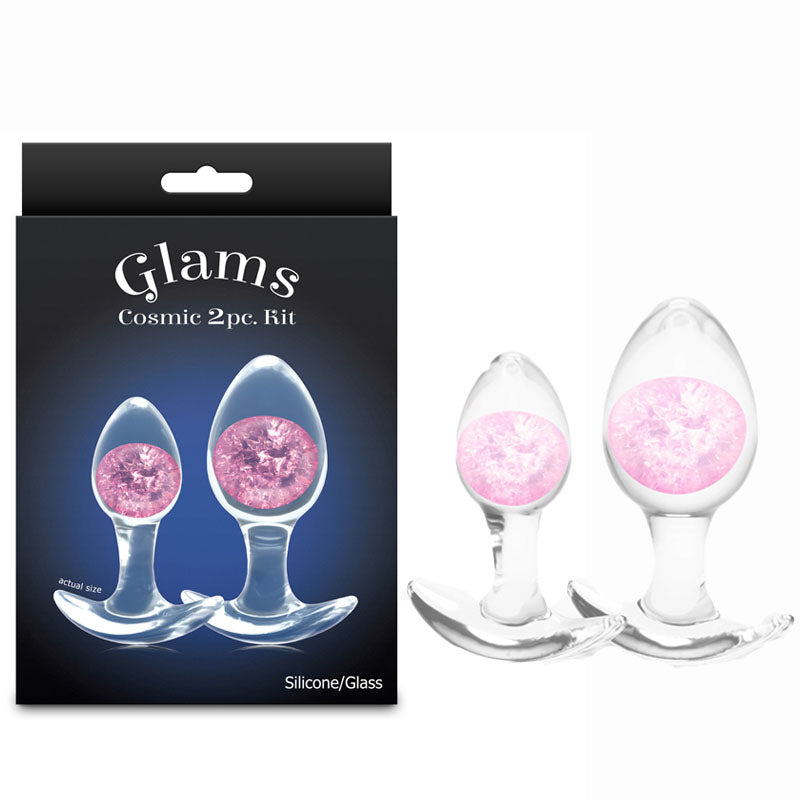 NS Novelties Glams Cosmic Butt Plugs Set Of 2 Sizes NS Novelties