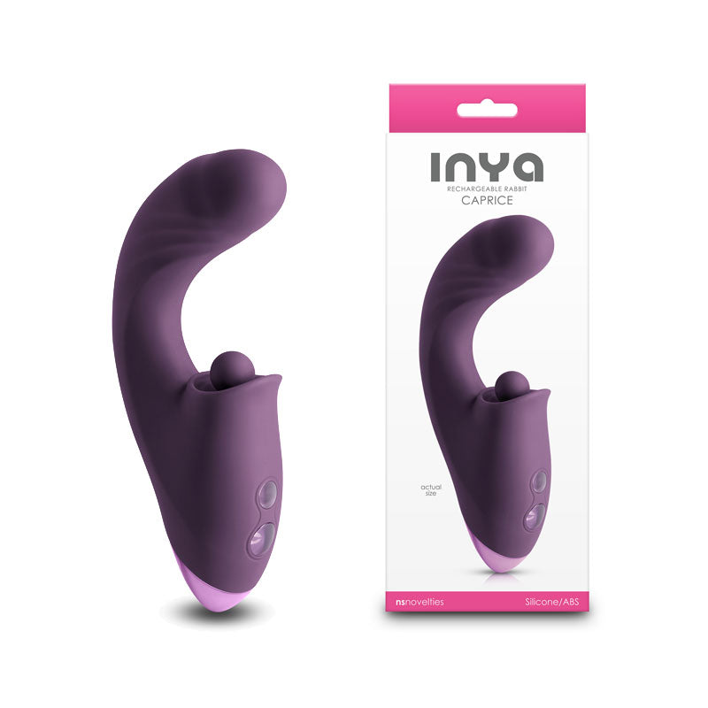 NS Novelties INYA Caprice USB Rechargeable Vibrator With Clitoral Thumper 17.7cm NS Novelties
