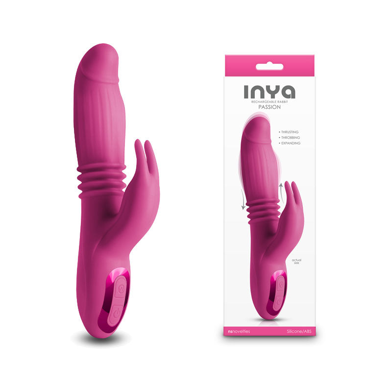 NS Novelties INYA Passion USB Rechargeable Thrusting Rabbit Vibrator 22.2cm