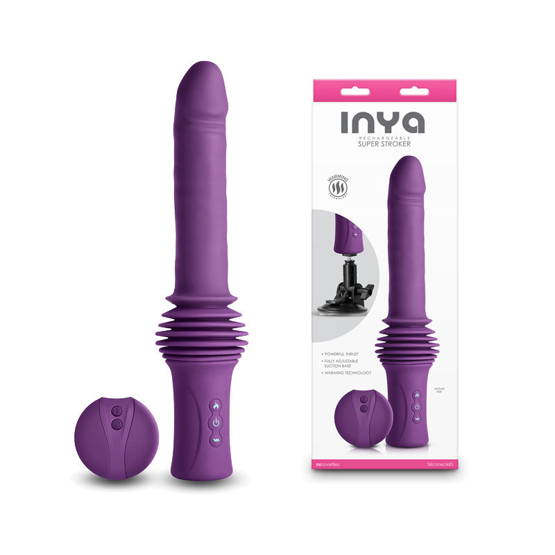 NS Novelties INYA Super Stroker USB Rechargeable Thrusting Vibrator With Remote Control & Stand 36.8cm
