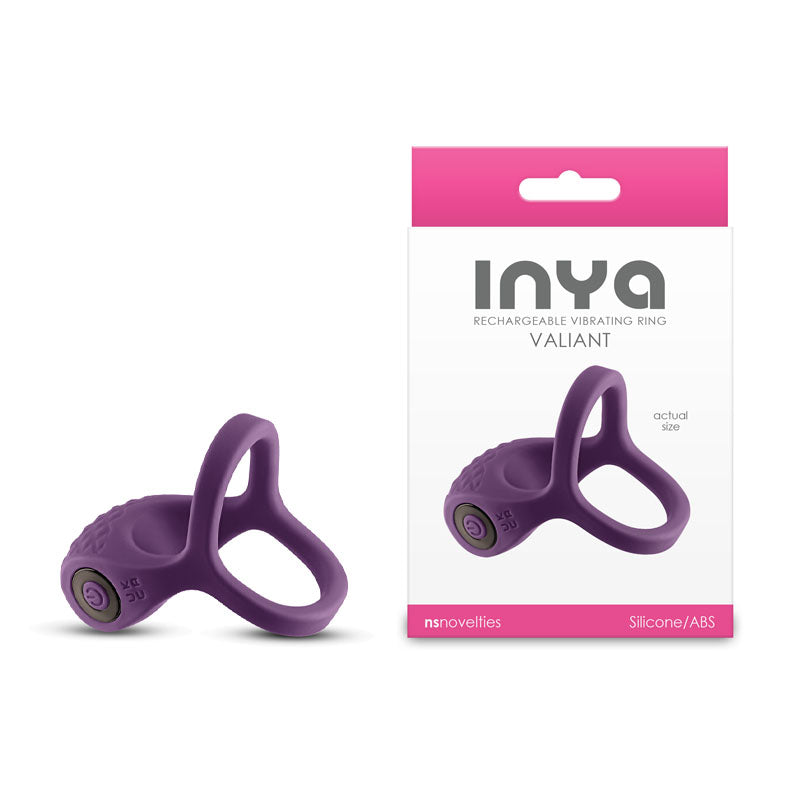 NS Novelties INYA Valiant Berry USB Rechargeable Vibrating Cock Ring Purple