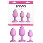 NS Novelties INYA Triple Ace Kit Butt Plugs Set Of 3 Sizes Blush Pink NS Novelties
