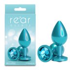 NS Novelties Rear Assets Medium Butt Plug 8.2cm Iridescent Teal NS Novelties