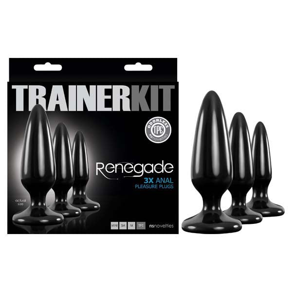 NS Novelties Renegade Pleasure Plug Trainer Kit Butt Plugs Set Of 3 Sizes