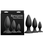 NS Novelties Renegade Triple Strike Kit Butt Plugs Set Of 3 Sizes NS Novelties
