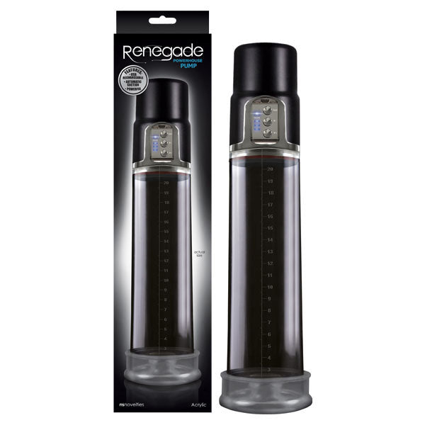 NS Novelties Renegade Powerhouse USB Rechargeable Automatic Penis Pump Black NS Novelties