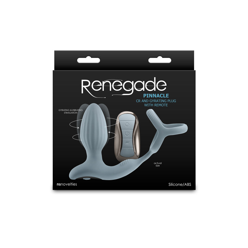 NS Novelties Renegade Pinnacle USB Rechargeable Vibrating Butt Plug With Cock Ring